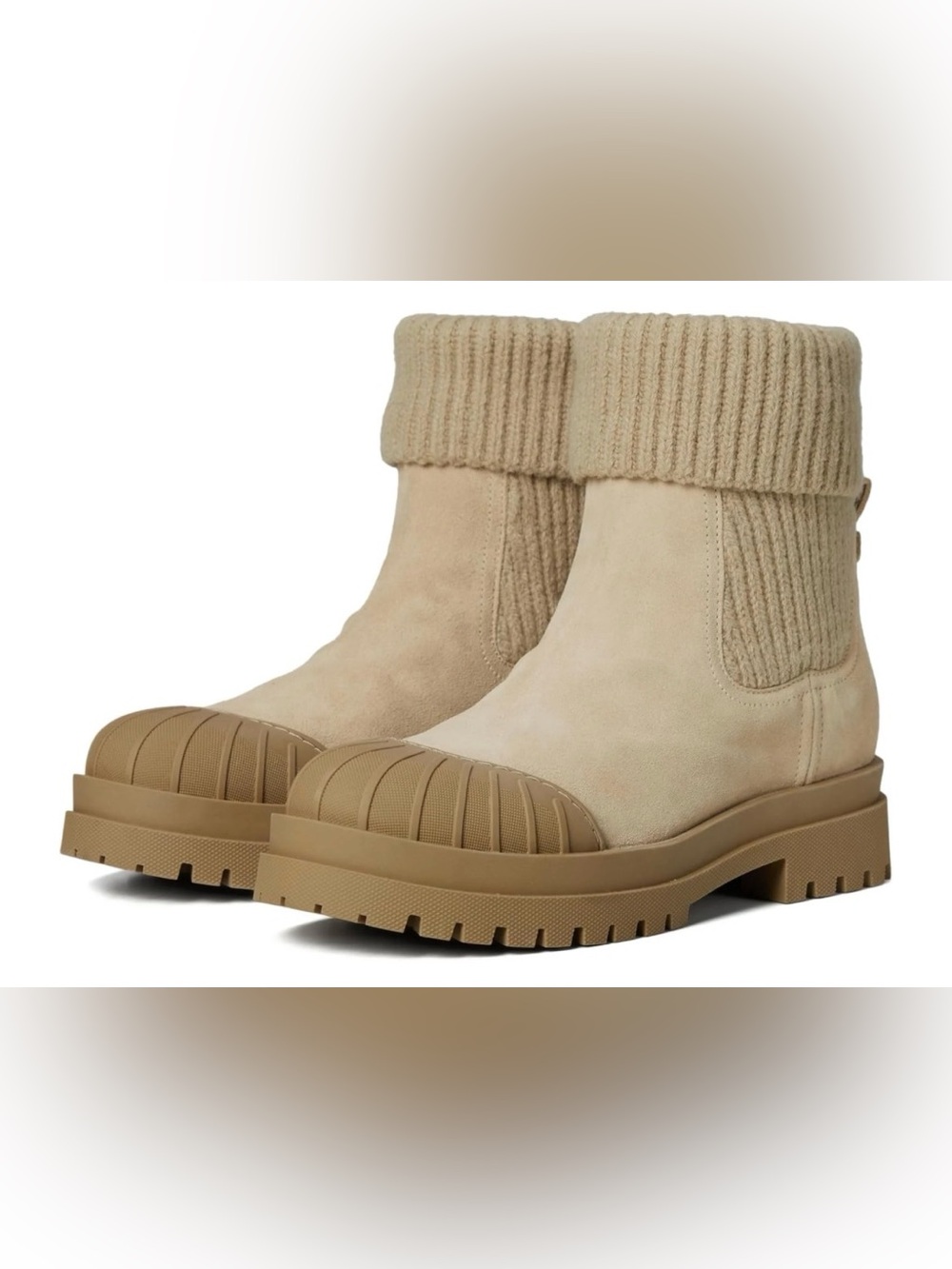 Sam Edelman Women's Steele Knit Chelsea Boot  oat suede size 8.5M BN in box
